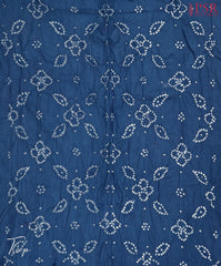 Dark Blue Crushed Bandhini Cotton Dress Material
