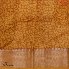 Beige Chanderi Silk Cotton Saree