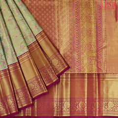 Light Green Kanchipuram Tissue Silk Saree