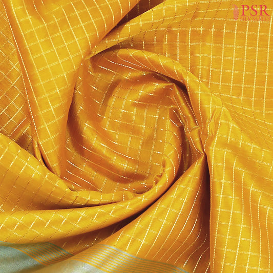 Mimosa Yellow Cotton Silk Saree