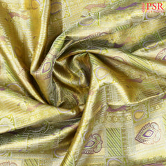 Citrus Green Kanchipuram Tissue Silk Saree