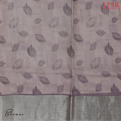 Pastel Peach Kadhi Tussar Silk Saree