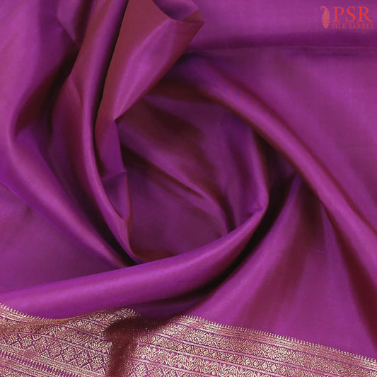 Dark Magenta Purple Fancy Kanchipuram Silk Saree