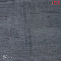 Heavenly Grey And Slate Grey Kadhi Tussar Silk Saree