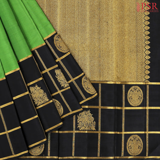 Parakeet Green Kanchipuram Silk Saree