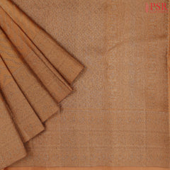 Burnt Copper Kanchipuram Jacquard Silk Saree
