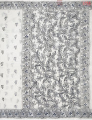 Off White Bengal Cotton Saree
