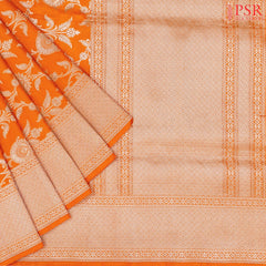 Saffron Banaras Silk Saree
