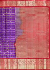 French Violet Kanchipuram Silk Saree