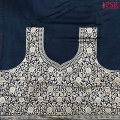 Steel Grey Semi Tussar Saree