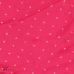 Cerise Pink Banarasi Habutai Satin Saree