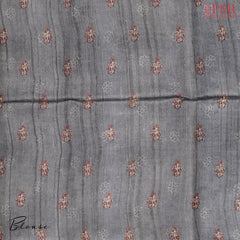 Dark Beige & Steel Grey Kadhi Tussar Silk Saree