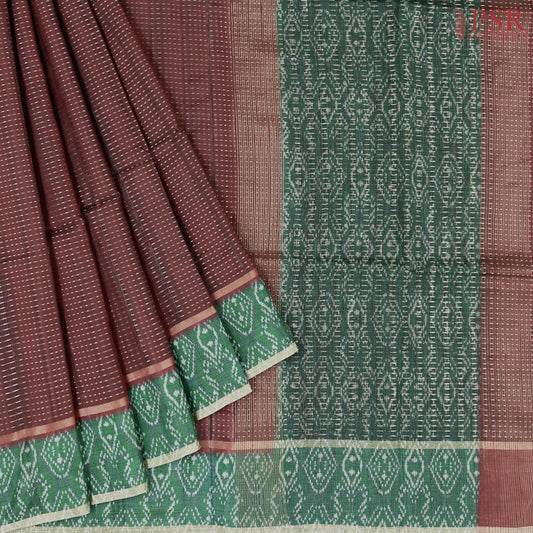 Brown Semi Tussar Saree