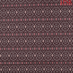 Brown Semi Tassar Ikkat Print Running Material