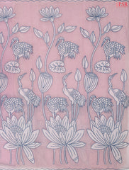 Pastel Pink Manipuri Super Net Saree