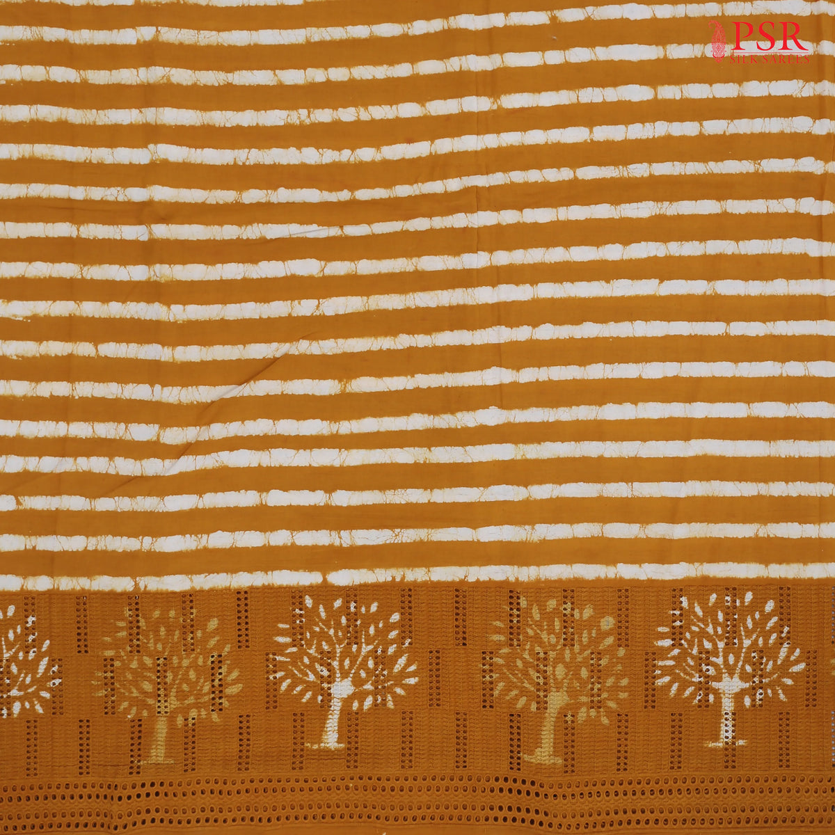 Yellow Orange Hacoba Embroidery Running Material