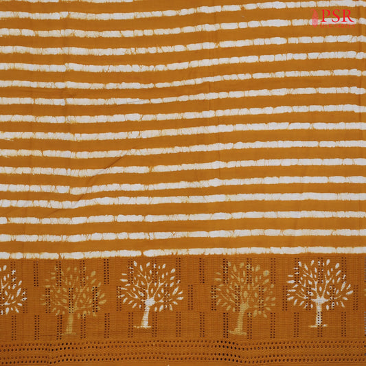Yellow Orange Hacoba Embroidery Running Material