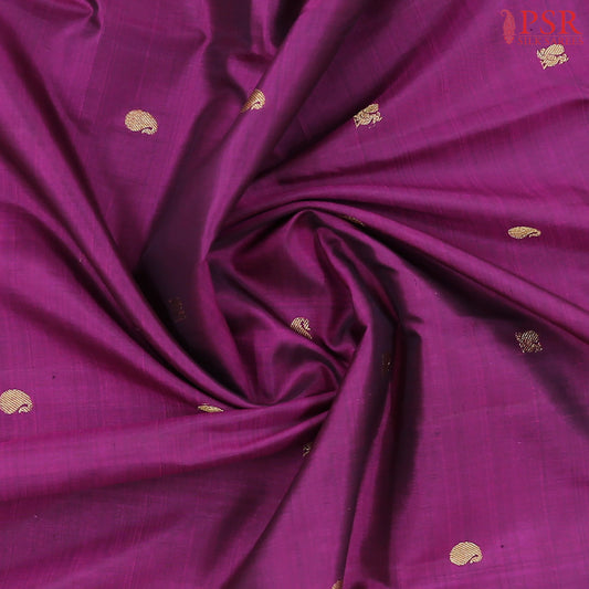 Dark Magenta Purple Kanchipuram Silk Saree