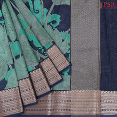 Dark Blue Chanderi Silk Cotton Saree