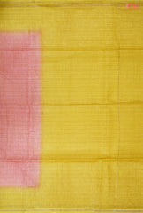 Flamingo Pink Semi Tussar Saree