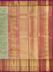 Light Green Kanchipuram Tissue Silk Saree