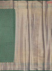 Dark Green Semi Dupion Saree