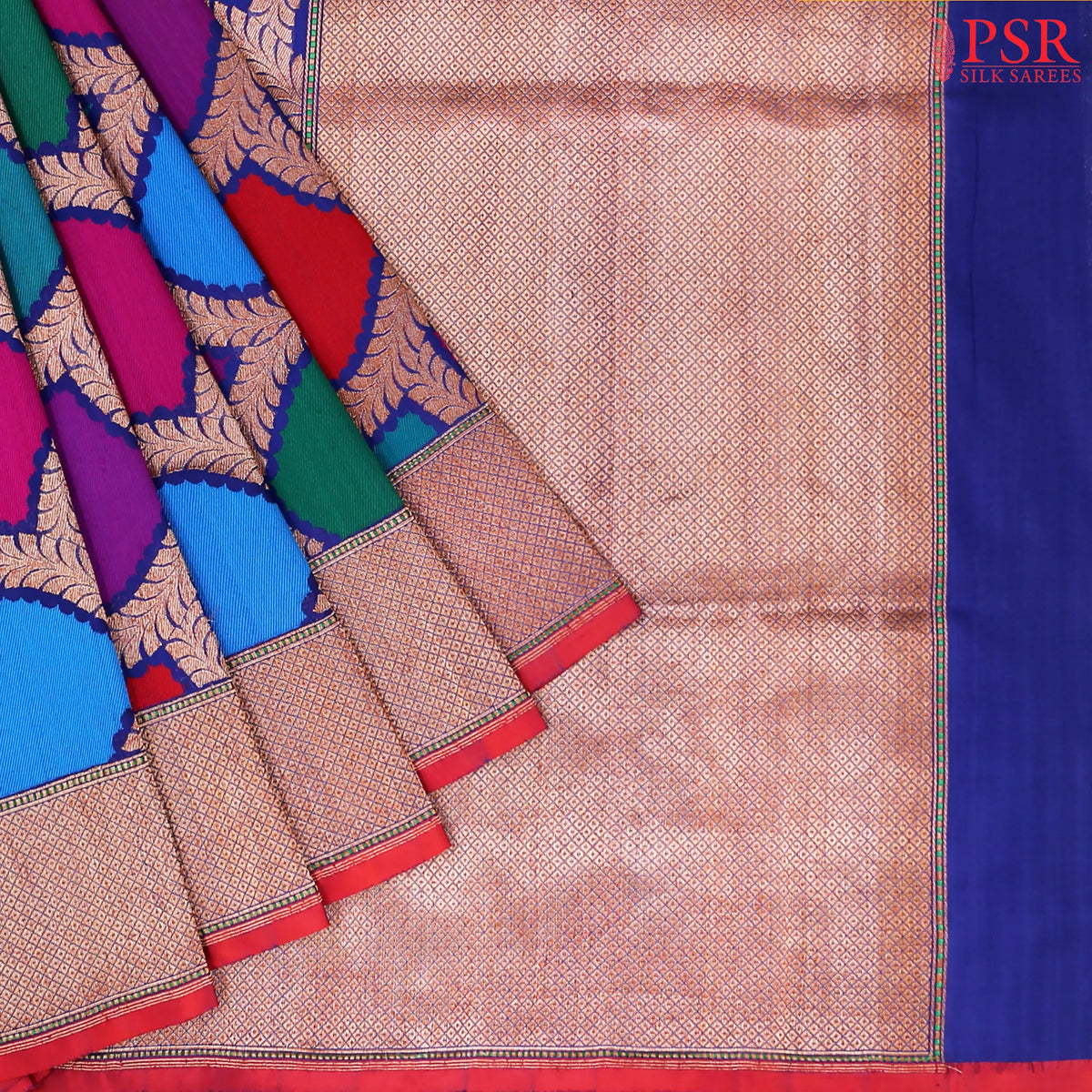 Multicolor Banaras Pashmina Silk Saree