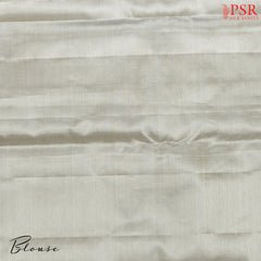 Light Beige Kanchipuram Jacquard Tissue Silk Saree