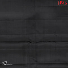 Copper Red & Black Kanchipuram Half & Half Silk Saree