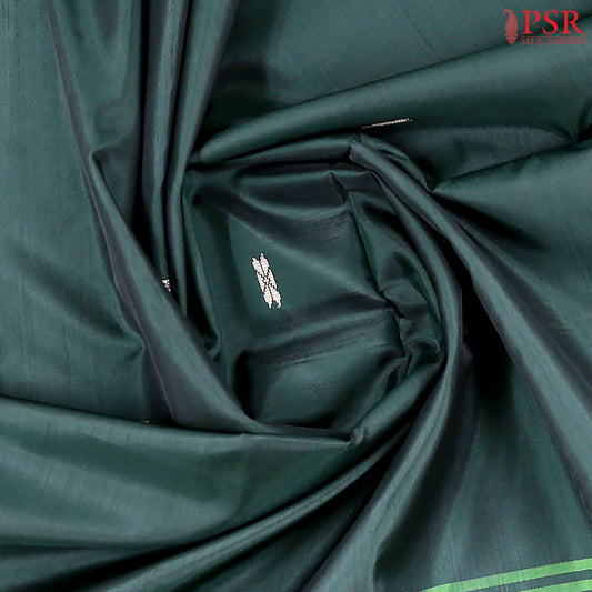 Bottle Green Vazhainaar Silk Saree