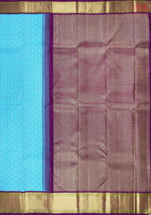 Capri Blue Kanchipuram Silk Saree