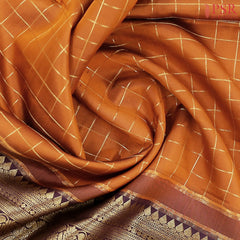 Yam Orange Kanchipuram Silk Saree