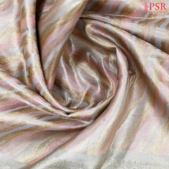 Golden Beige Kanchipuram Jacquard Tissue Silk Saree