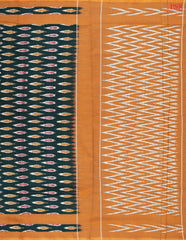 Dark Green Ikkat Cotton Saree