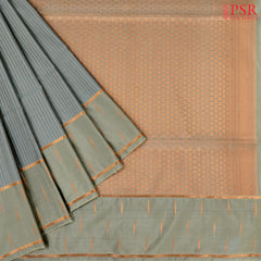 Turquoise Grey Soft Art Silk Saree