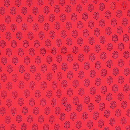 Burgundy Cotton Print Running Material