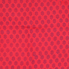 Burgundy Cotton Print Running Material
