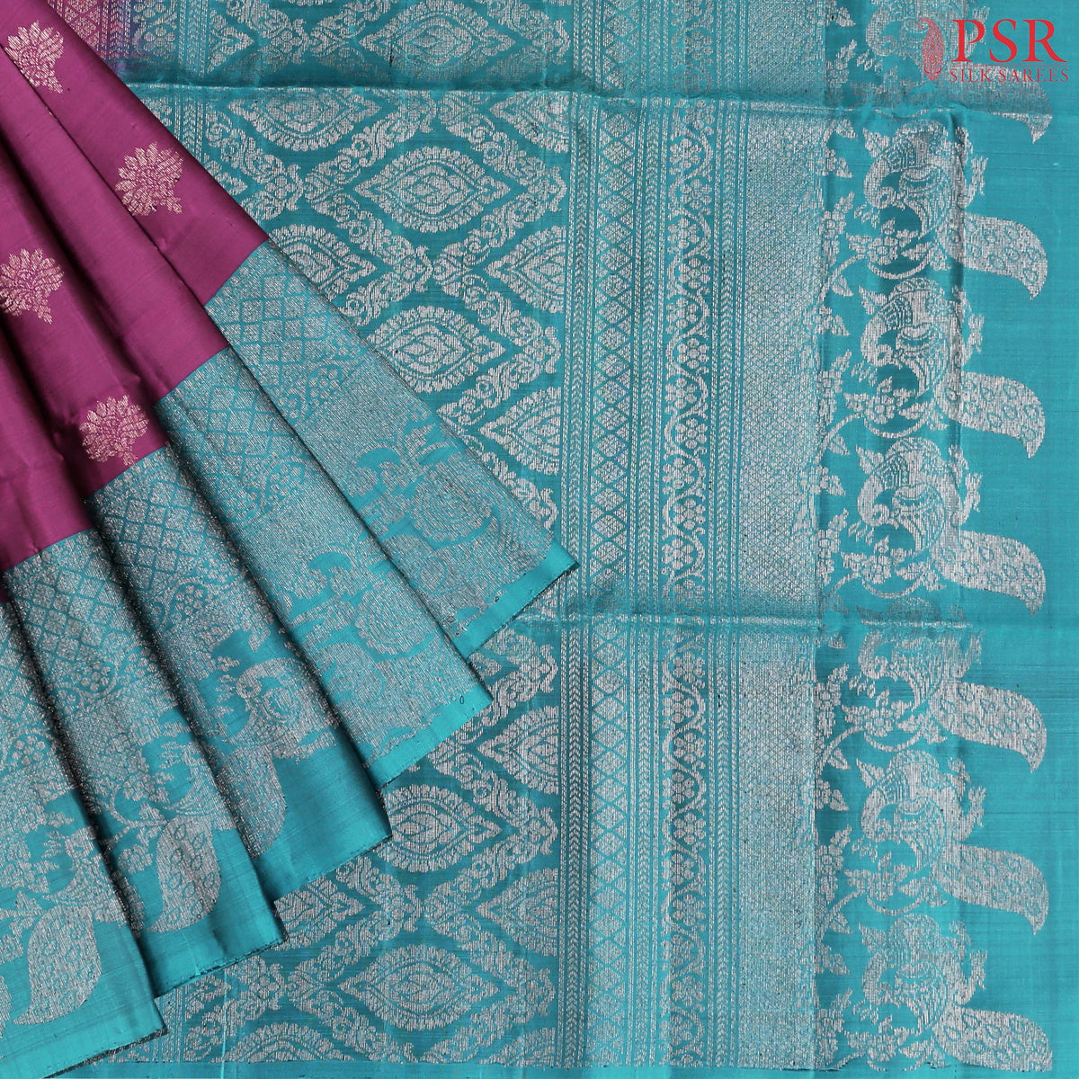 Dark Purple Soft Silk Mix Saree