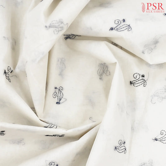 Off White Bengal Cotton Saree