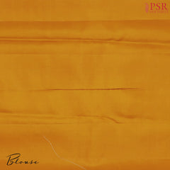 Dark Mustard Yellow Kanchipuram Jacquard Silk Saree