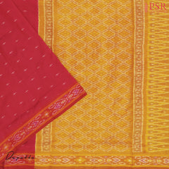 Dark Mustard Yellow Pochampally Silk Dress Material