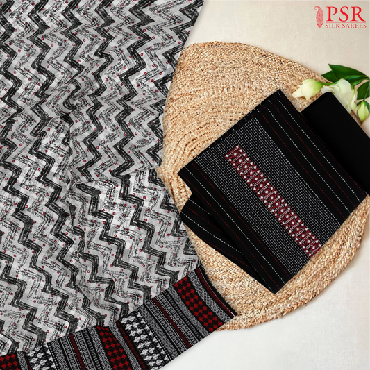 Black Cotton Dress Material