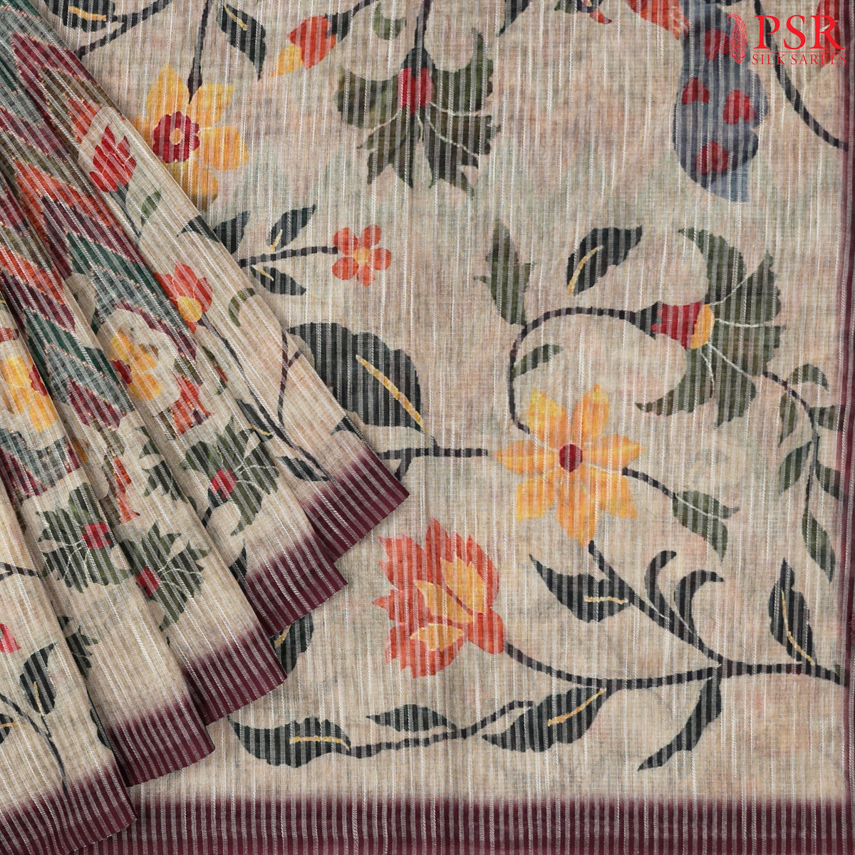 Multicolor Semi Dupion Saree