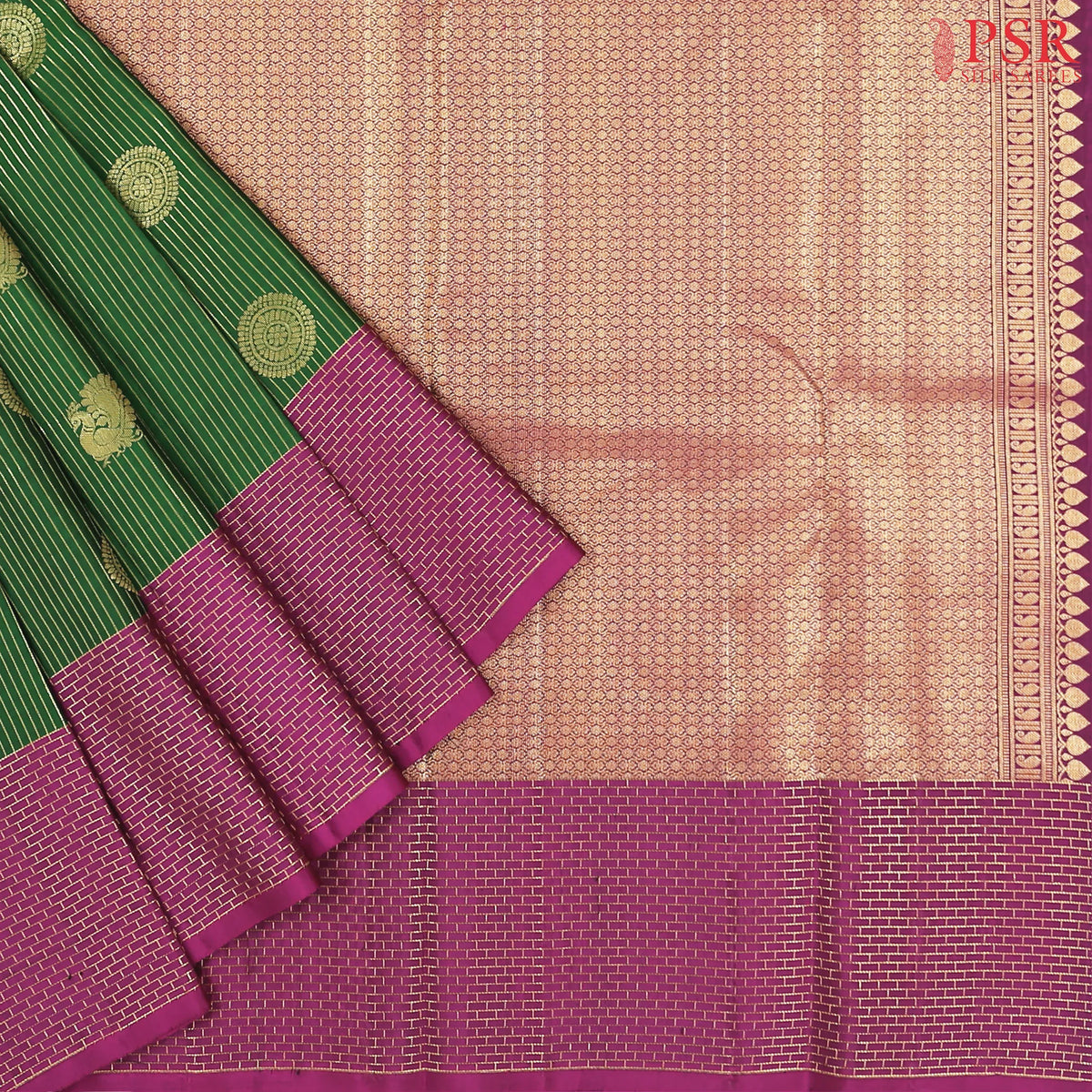 Dark Green Fancy Kanchipuram Silk Saree