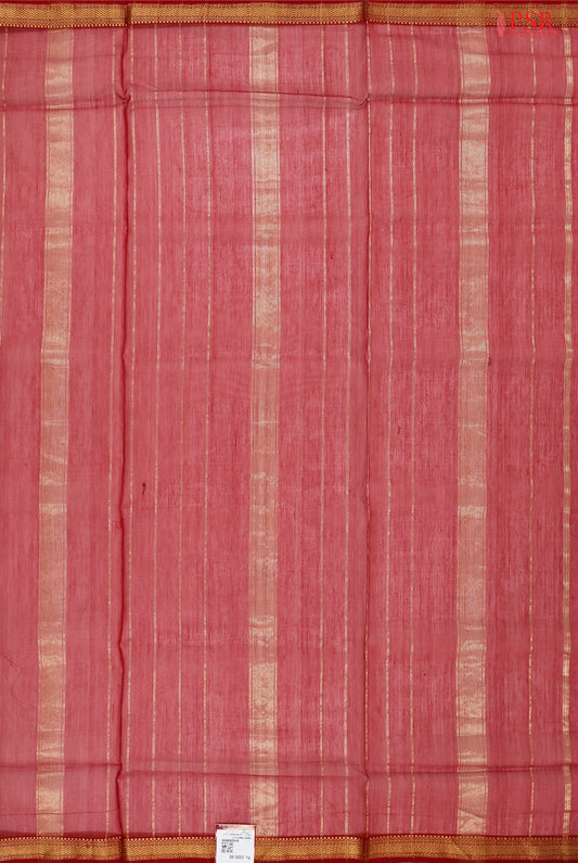 Red Maheshwari Silk Cotton Saree