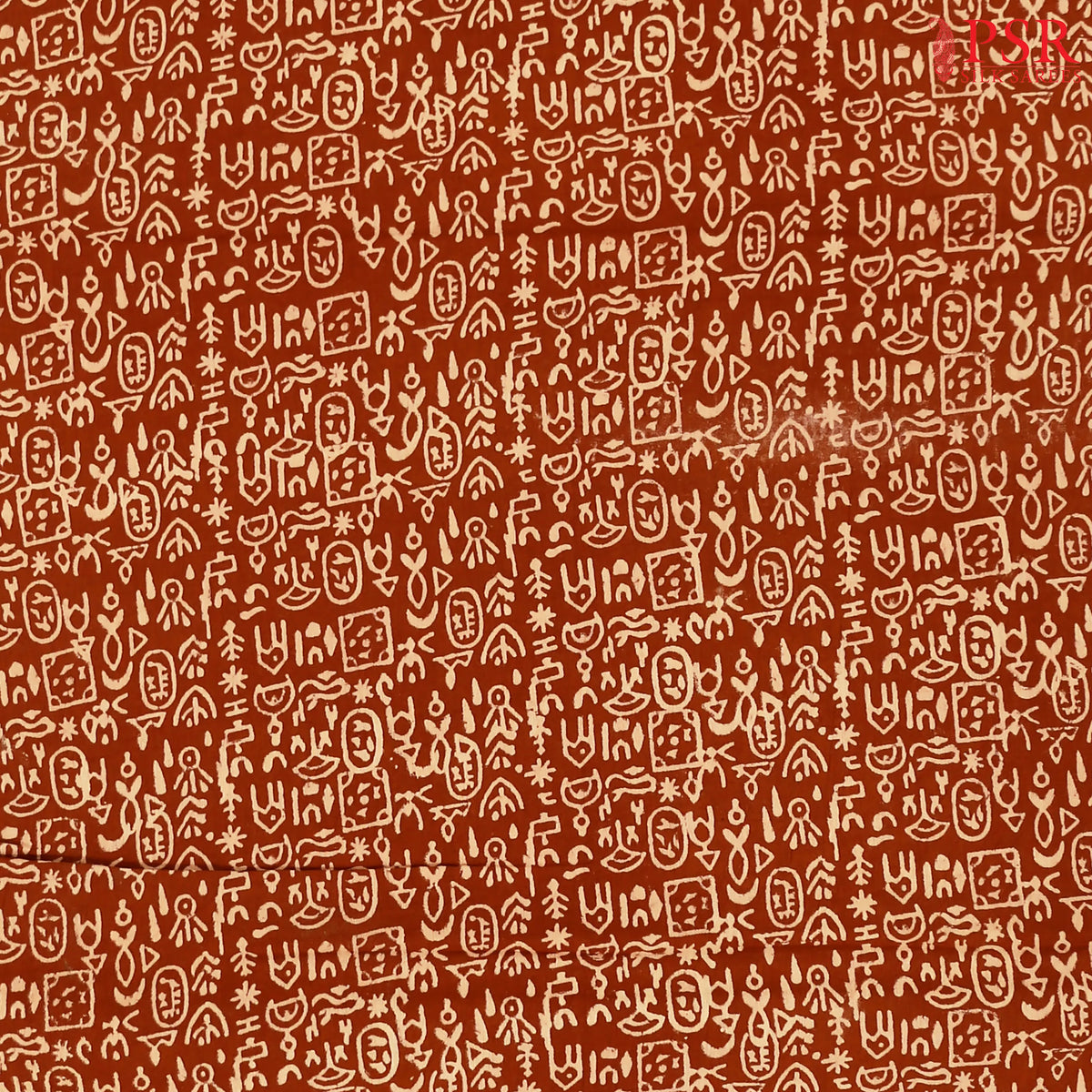 Brown Cotton Print Running Material