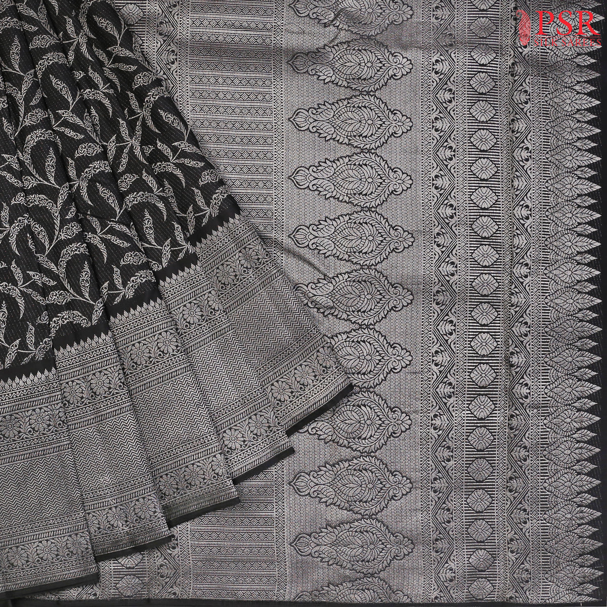 Black Fancy Kanchipuram Silk Saree