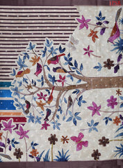 Royal Beige Semi Tussar Saree