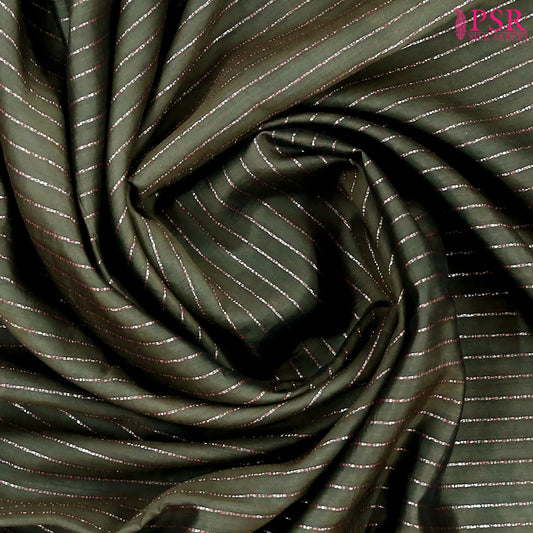 Dark Olive Chiniya Silk Saree