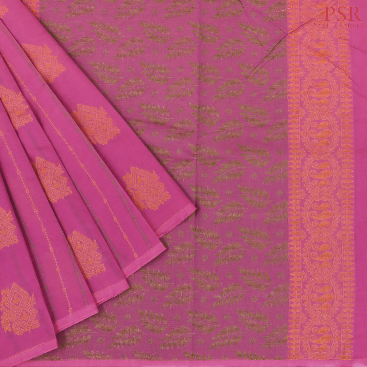 Dark Magenta Kovai Cotton Saree